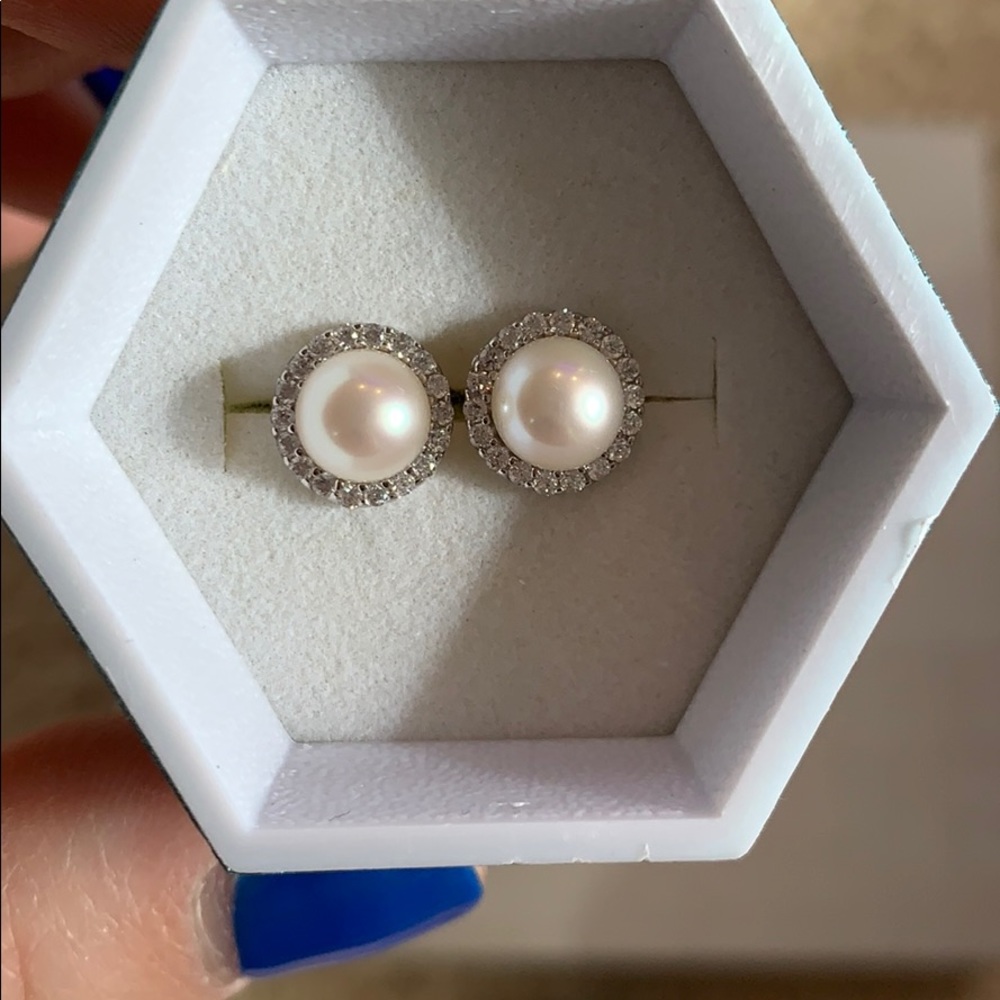 COPY - Diamond stud pearls
